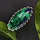Azuromalachite 'Bouquet' ring, silver, Rings, Moscow,  Фото №1