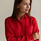 Order Women's shirt Sasha red. molinialife. Livemaster. . Shirts Фото №3
