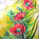 Author's blouse-tunic 'Poppies'2 - batik. Tunics. studiya. My Livemaster. Фото №6