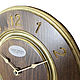 Wall clock. Beech. Old gold. Two. Watch. LogoClock. My Livemaster. Фото №4