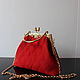 Bright red suede evening bag. Classic Bag. Olga'SLuxuryCreation. Online shopping on My Livemaster.  Фото №2