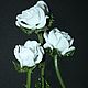 Букет белых роз из стекла, Композиции, Москва,  Фото №1