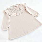 Одежда детская handmade. Livemaster - original item Knitted dress for girls 80-92 cm. Merino 100%.. Handmade.