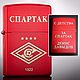 Зажигалка Zippo 233 с гравировкой вашего текста + с эмблемой Спартака, Зажигалки, Москва,  Фото №1