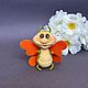 Denis Moth. Butterfly. Felted toy. Miniature figurines. kukla_olya08. My Livemaster. Фото №5