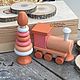 Набор игрушек "Нежность" (паровозик + пирамидка). Игровые наборы. Творческая мастерская Донсковой К. Ярмарка Мастеров.  Фото №6