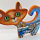 Котики, кошечки и котята из дерева. Интерьерная кукла. каморка ПАПЫ КАРЛО  Е. Строгановой. Ярмарка Мастеров.  Фото №4