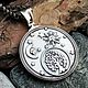 Оберег Алатырь - солнце и орнамент - Серебро (3.6 см). Медальон. Altay-strong. Ярмарка Мастеров.  Фото №5