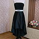 Black dress with asymmetrical skirt grace, Dresses, Moscow,  Фото №1