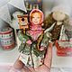 Ватная игрушка "Девочка со скворечником". Елочные игрушки. Светлана Теницкая (sveten). Интернет-магазин Ярмарка Мастеров.  Фото №2