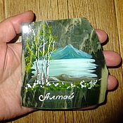 Сувениры и подарки handmade. Livemaster - original item Magnet stone Jasper Landscape of Altai. Handmade.