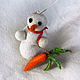 Денежный снеговик - снеговичок. Ёлочные игрушки. Теплые и разные, Елочные игрушки, Москва,  Фото №1