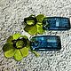 Swarovski Серьги Bermuda Deep Blue Geometry 30mm. Серьги классические. TLN North. Интернет-магазин Ярмарка Мастеров.  Фото №2