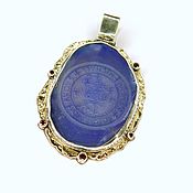 Украшения handmade. Livemaster - original item The amulet is the Seal of the Archangel Michael.Agate,silver,gold. Handmade.