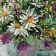 Order Painting Bouquet of wild flowers still Life Daisies in a vase Field bouquet. olga-klim (olga-klim). Livemaster. . Pictures Фото №3