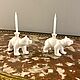Винтаж: Подсвечники Медведи и Черепахи бисквит. Подсвечники винтажные. Екатерина кетикет. Ярмарка Мастеров.  Фото №4