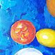 Заказать Интерьерный натюрморт - Танец мандаринов с лимонами. Картины LanArt. Ярмарка Мастеров. . Картины Фото №3