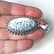 Кулон с мерлинитом (дендроагатом) "Ветки на снегу". Кулон. Unique Silver (UniqueSilver). Ярмарка Мастеров.  Фото №5