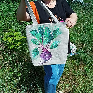 Сумки ручной работы. Ярмарка Мастеров - ручная работа Сумка - шоппер  "Свекла". Handmade.