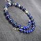 Natural Lapis Lazuli Necklace with pendant author's work. Necklace. naturalkavni. My Livemaster. Фото №6