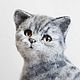 Grey striped British cat. Felting toys out of wool. Felted Toy. Natalya Gorshkova Cute toys felting. Online shopping on My Livemaster.  Фото №2