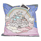 Для дома и интерьера handmade. Livemaster - original item Decorative pillowcase for children`s room with pocket. Handmade.