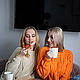 Jerseys: Women's knitted sweater made of orange cotton in stock. Sweaters. Kardigan sviter - женский вязаный свитер кардиган оверсайз. My Livemaster. Фото №5