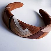 Украшения handmade. Livemaster - original item Natural suede and leather hair band/Hoop. Handmade.