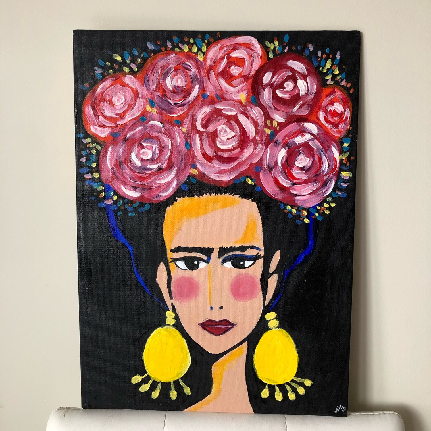 Картины: Фрида Кало в стиле поп-арт. Акрил. 35х25 в интернет-магазине Ярмарка Мастеров по цене 8000 ₽ – QZO9URU