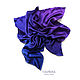Handkerchief Batik Blue with purple Gradient Silk 100% satin, Shawls1, Kislovodsk,  Фото №1