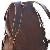 Сумки и аксессуары handmade. Livemaster - original item Handmade leather backpack. Brown. TARAKAN. Author`s work.. Handmade.