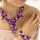 Order Jewelry set,necklace and bracelet 'lilac' polymer clay. Juturna. Livemaster. . Jewelry Sets Фото №3