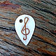 Order A handmade guitar pick with a treble clef. Bone and Stone, Runes and Amulets. Livemaster. . Guitar picks Фото №3