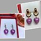 Серьги сердечки. Серьги классические. Elena Moonlight Jewelry. Интернет-магазин Ярмарка Мастеров.  Фото №2