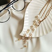 Аксессуары handmade. Livemaster - original item Chains for glasses: Holder with pearls. Handmade.