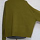  Японское плечо свитер оверсайз  кашемир оливковый. Свитеры. JS  Julia style. Интернет-магазин Ярмарка Мастеров.  Фото №2