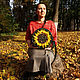 Bag drum Sunflower sun flower Women's round suede. Classic Bag. flowersstyle (flowersstyle). My Livemaster. Фото №4