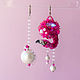 Серьги с фламинго "Bubble gum”, Серьги классические, Краснодар,  Фото №1
