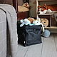 Корзина-мешок для хранения XL 43*25*25 см./цвет черный. Корзины. ecoideas.shop. Ярмарка Мастеров.  Фото №5