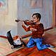 Картина маслом "Забытая мелодия для кошки" 40 на 50, Картины, Москва,  Фото №1