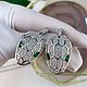 Заказать Винтаж: Серьги Bvlgari голова змеи с фианитами из серебра. Винтажные украшения и аксессуары.. Ярмарка Мастеров. . Серьги винтажные Фото №3