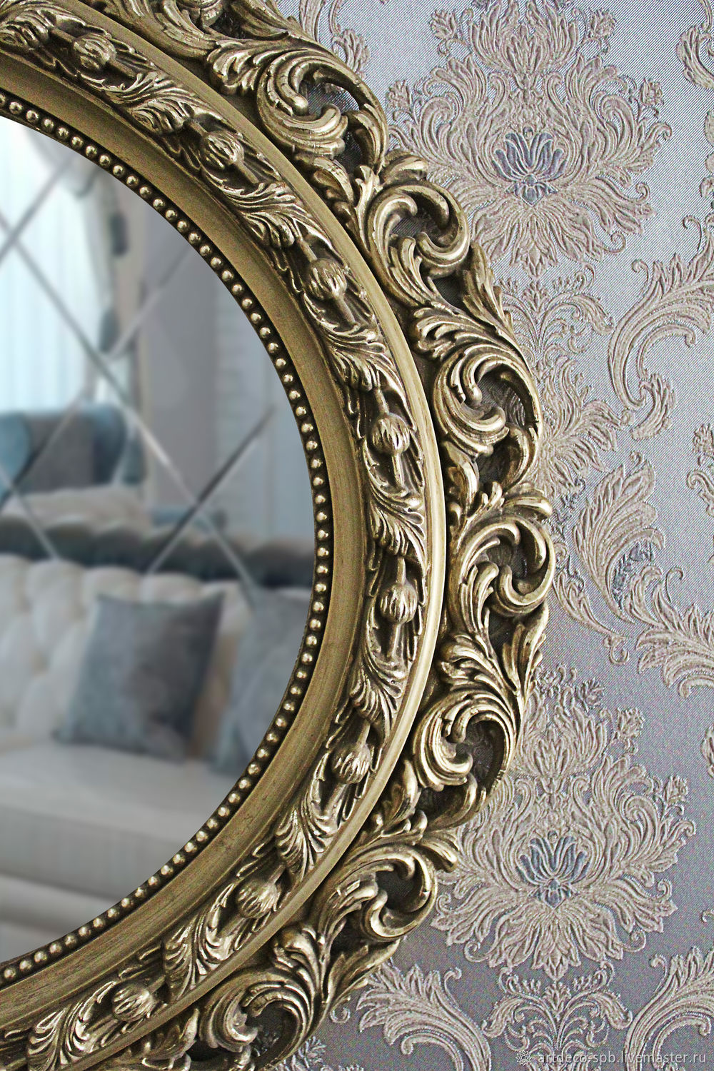Овальное зеркало в раме под бронзу –  на Ярмарке Мастеров .