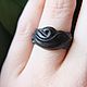 Order A ring carved of black wood. Woollywood_woodcarving. Livemaster. . Rings Фото №3