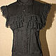Chiffon blouse with ruffle. Blouses. Gleamnight bespoke atelier. My Livemaster. Фото №4