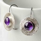 Украшения handmade. Livemaster - original item Sterling silver earrings with natural stones, earrings in sterling silver. Handmade.