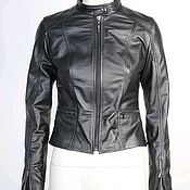 Одежда handmade. Livemaster - original item Women`s leather jacket black short. Handmade.
