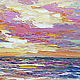 Oil painting of the sea 'Pink cloud' painting the sunset. Pictures. Multicolor Gallery. My Livemaster. Фото №6
