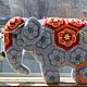 Вязаный  слон Джайта в стиле "Африканский цветок". Мягкие игрушки. Елена Кузьмина (Magiyapryagi). Интернет-магазин Ярмарка Мастеров.  Фото №2