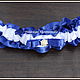 Подвязка невесты с брошкой "Королевский синий", Подвязки, Санкт-Петербург,  Фото №1
