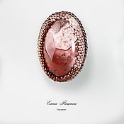 Украшения handmade. Livemaster - original item Terracotta Gradient Ring with Terracotta Jasper Ural. Handmade.